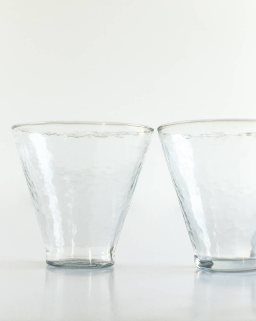 Handblown Hammered Glass Dessert Cup