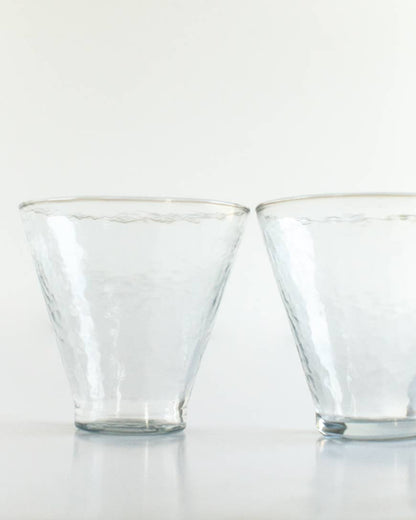 Handblown Hammered Glass Dessert Cup