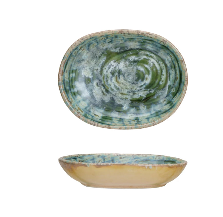 Embossed Stoneware Dish (Each One Will Vary)