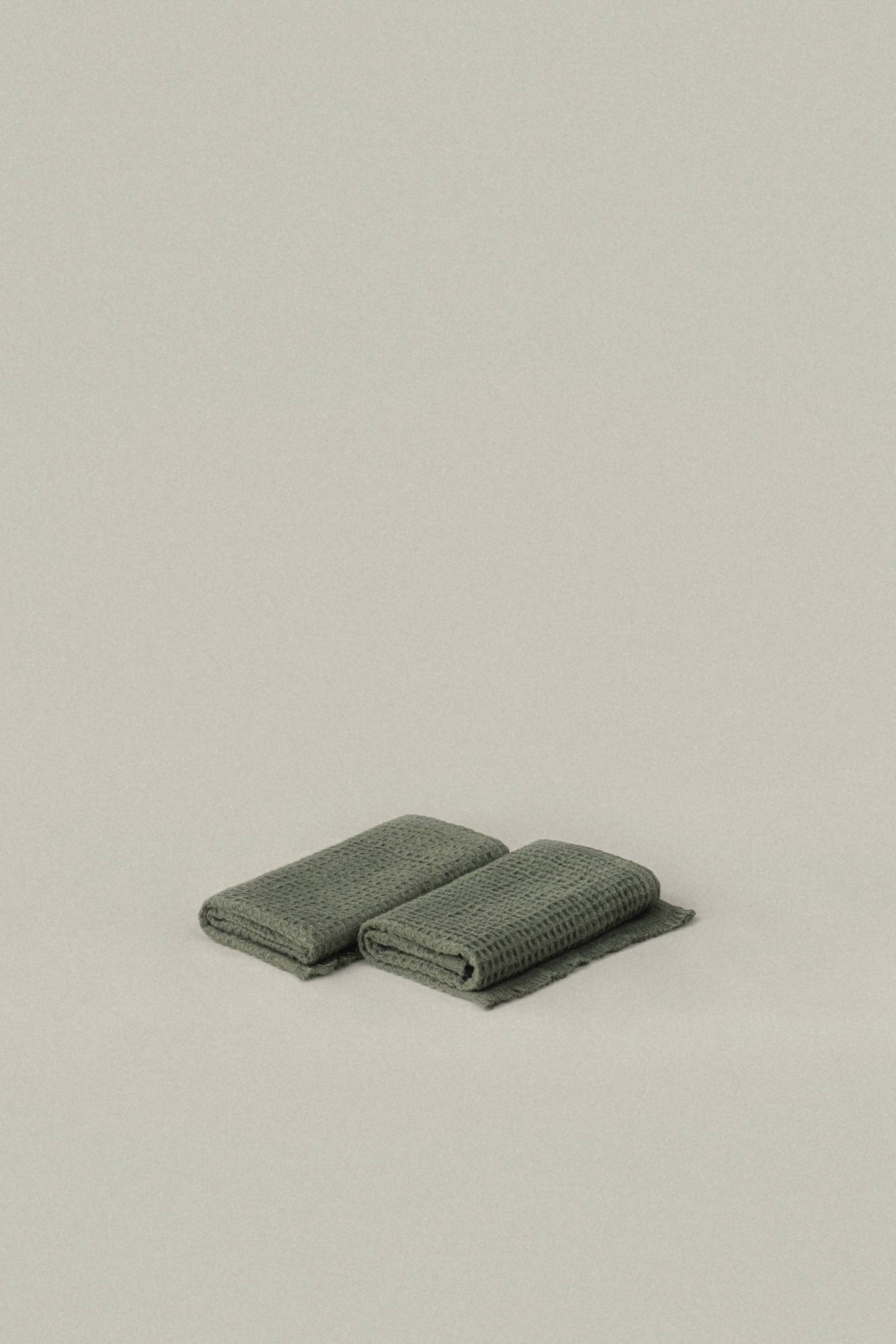 Quick Dry Soft Waffle Cotton Hand Towel | Olive Green
