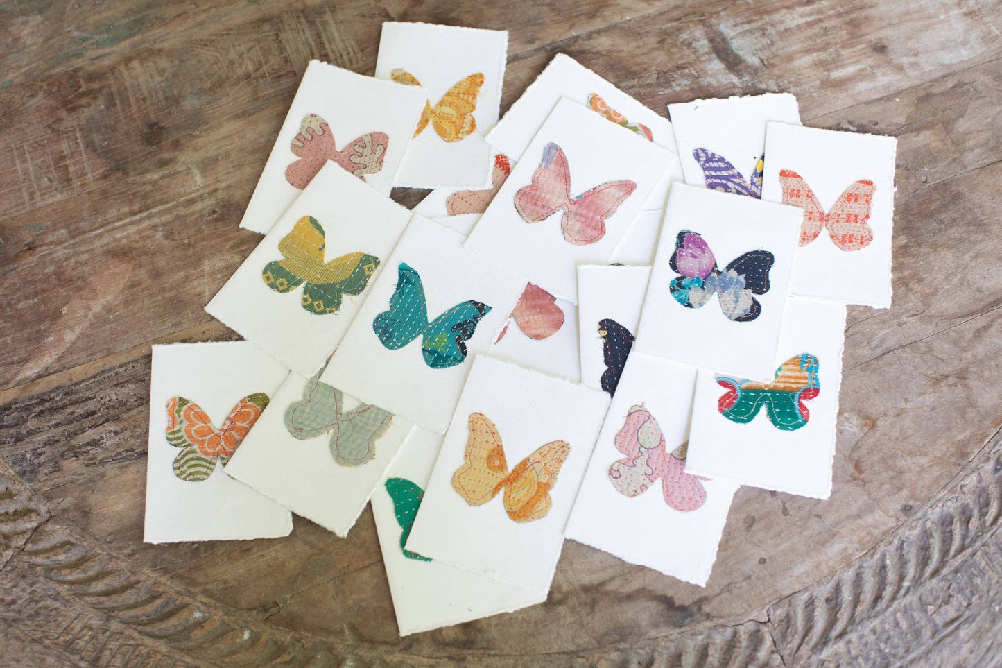 Kantha Butterfly Card