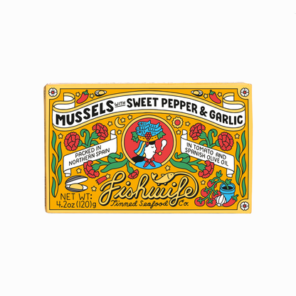 Mussels with Sweet Pepper & Garlic
