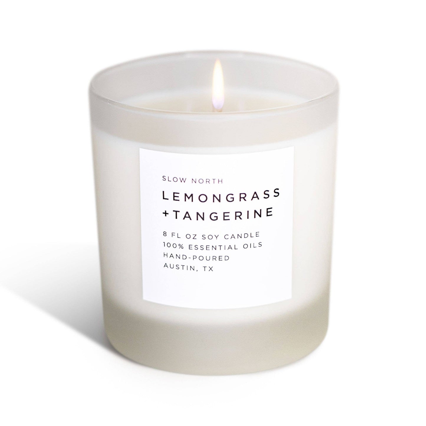 Lemongrass + Tangerine Frosted Candle