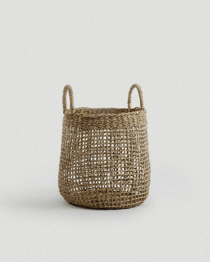 Woven Seagrass Laundry Basket | Siwa Laundry Basket Small