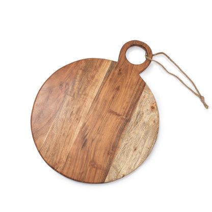 Large Round Acacia Wood Cutting Board