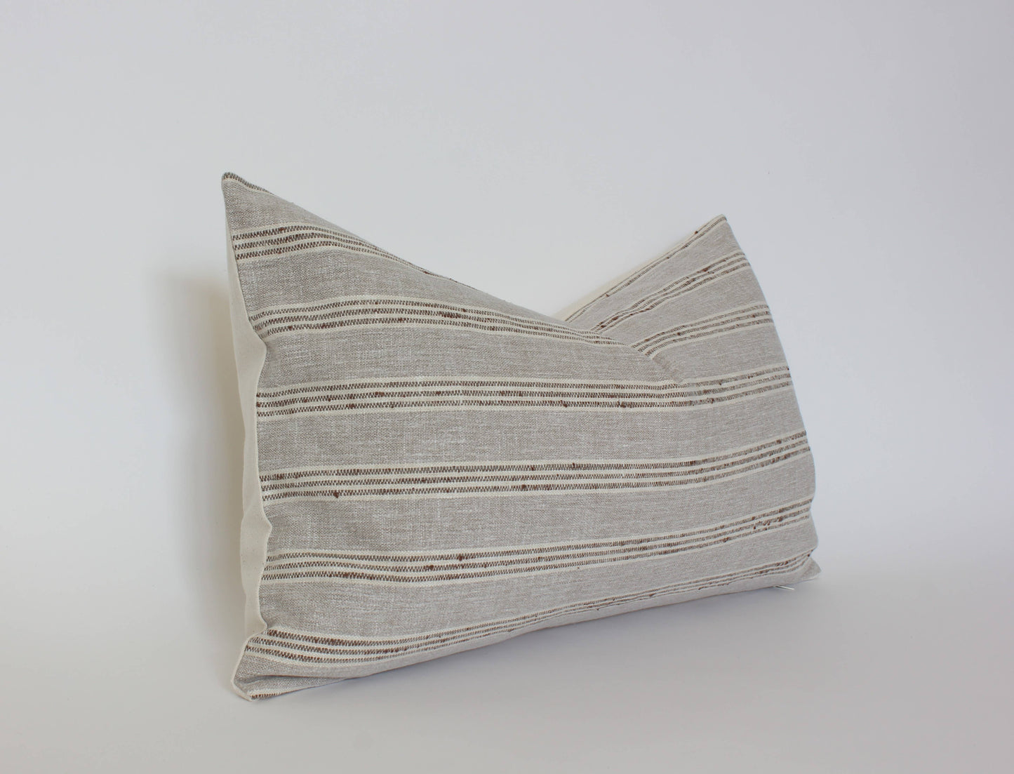 Neutral Striped Throw Pillow Cover | Landyn