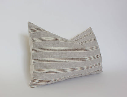 Neutral Striped Throw Pillow Cover | Landyn