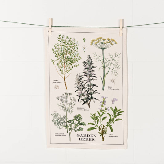 Garden Herbs Dishtowel