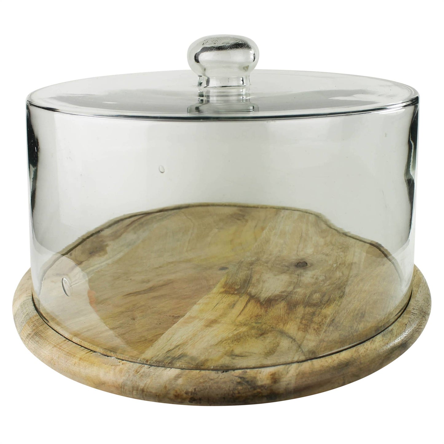 Bodega Cake Cloche, Glass & Wood