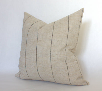 Neutral Striped Pillow Cover, Natural Throw Pillow | Evans