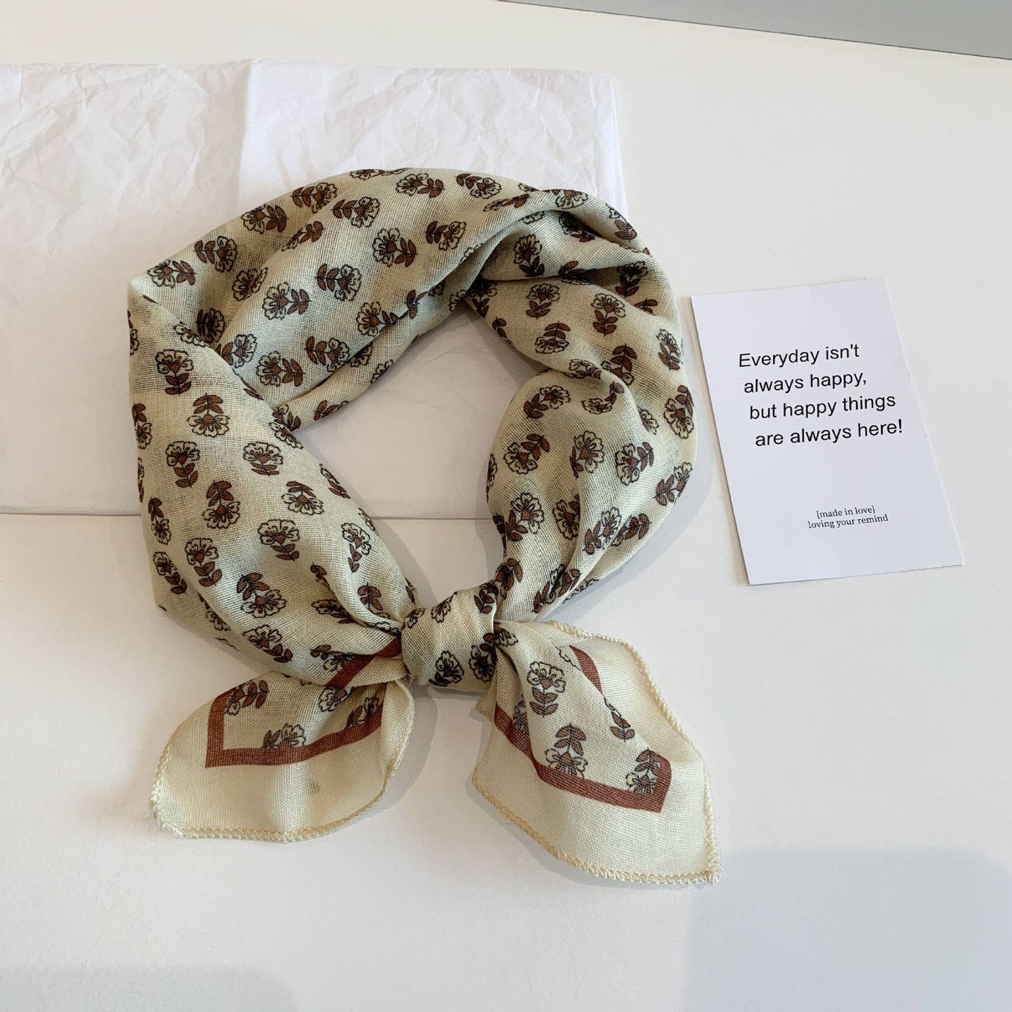 Bohemia Tropical Floral botanical square scarf bandana