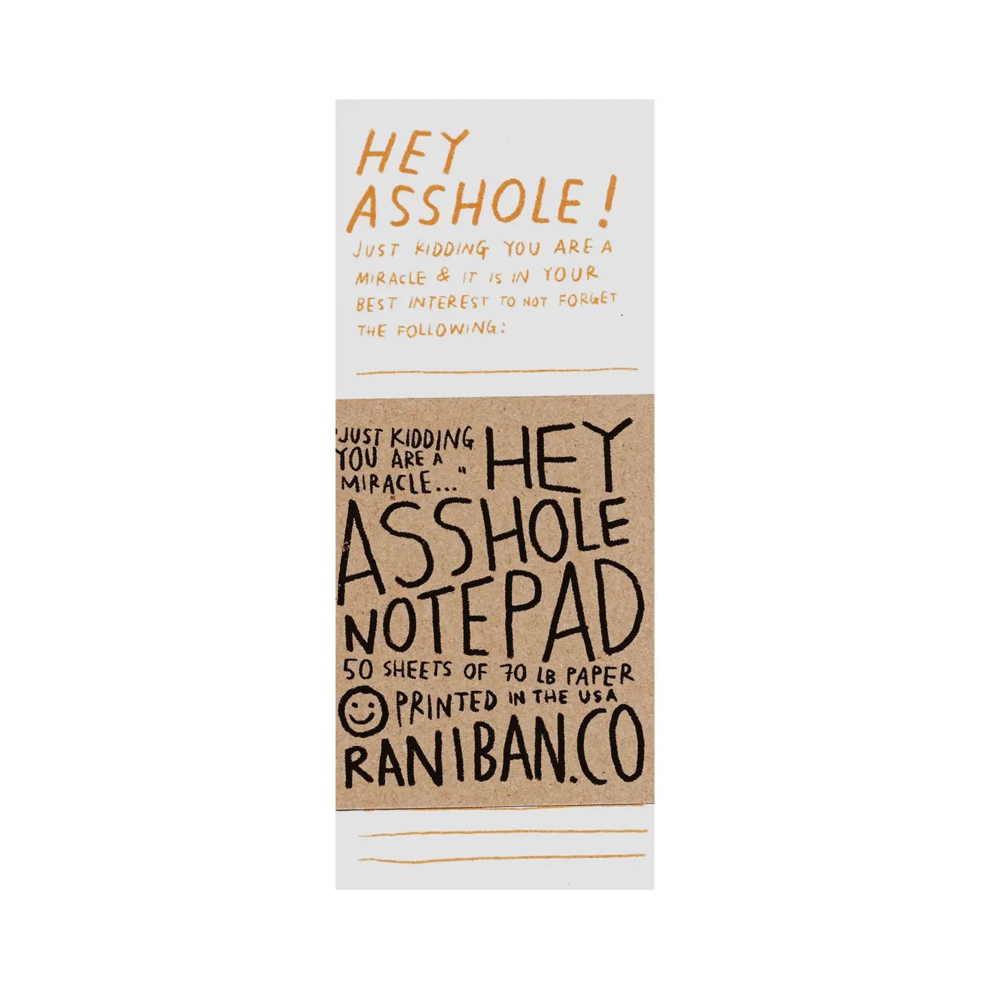 Hey Asshole Notepad