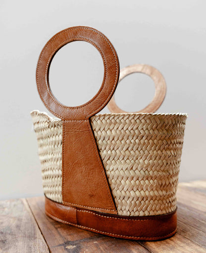 Leather Trim Herringbone, Keystone Panel