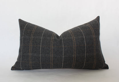Dark Gray Pillow Cover, Moody Throw Pillow | Glenton