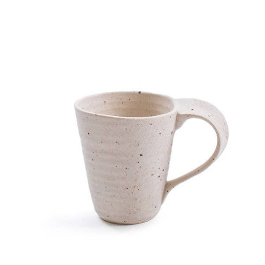 Ribbed Ceramic Speckled Coffee Mug - Right Handed