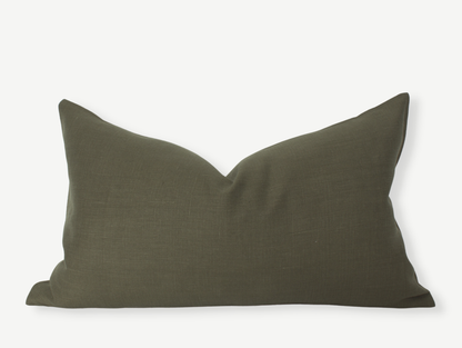 Olive Pillow Cover, Olive Green Pillow | Dark Olive