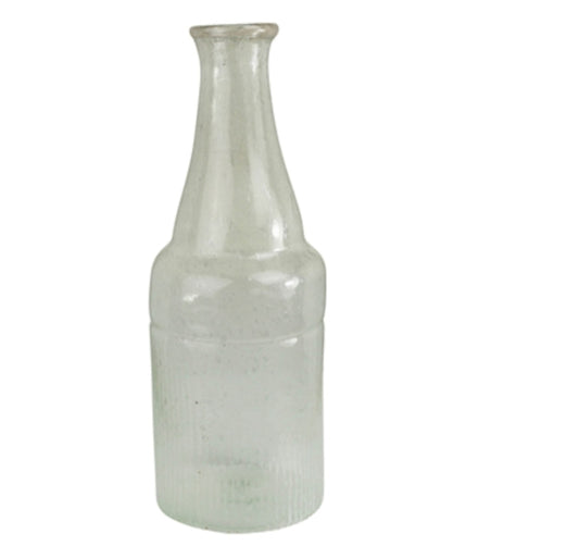 PEPPERED VASE, TALL BOTTLE, SEEDED GLASS