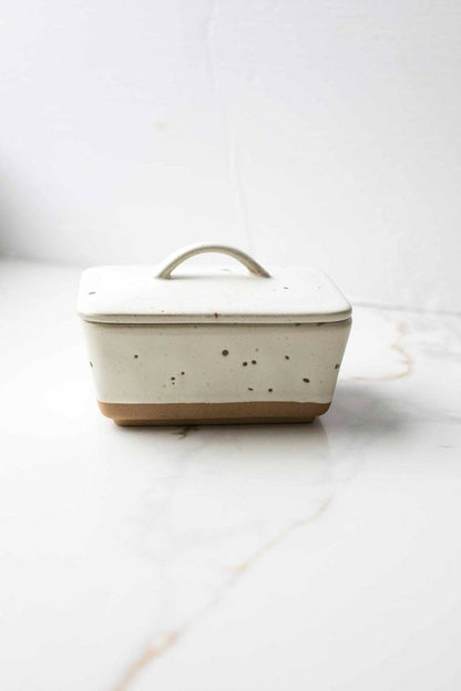 Speckled Butter Dish with Lid