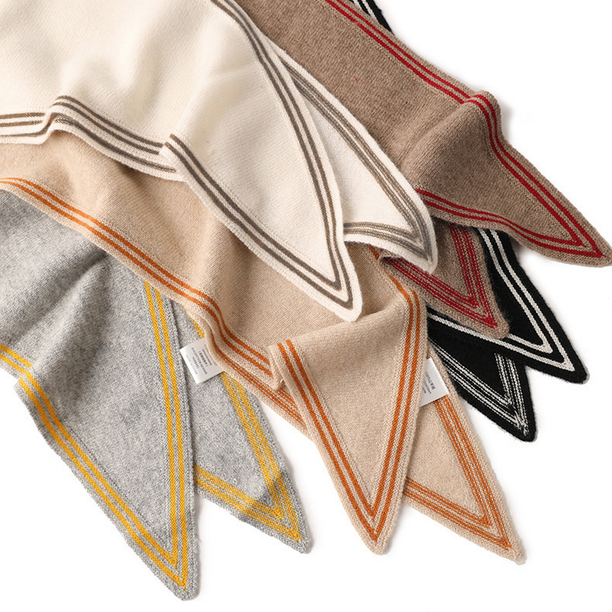 Cashmere Knit Wrap – Soft Triangle Neck Scarf