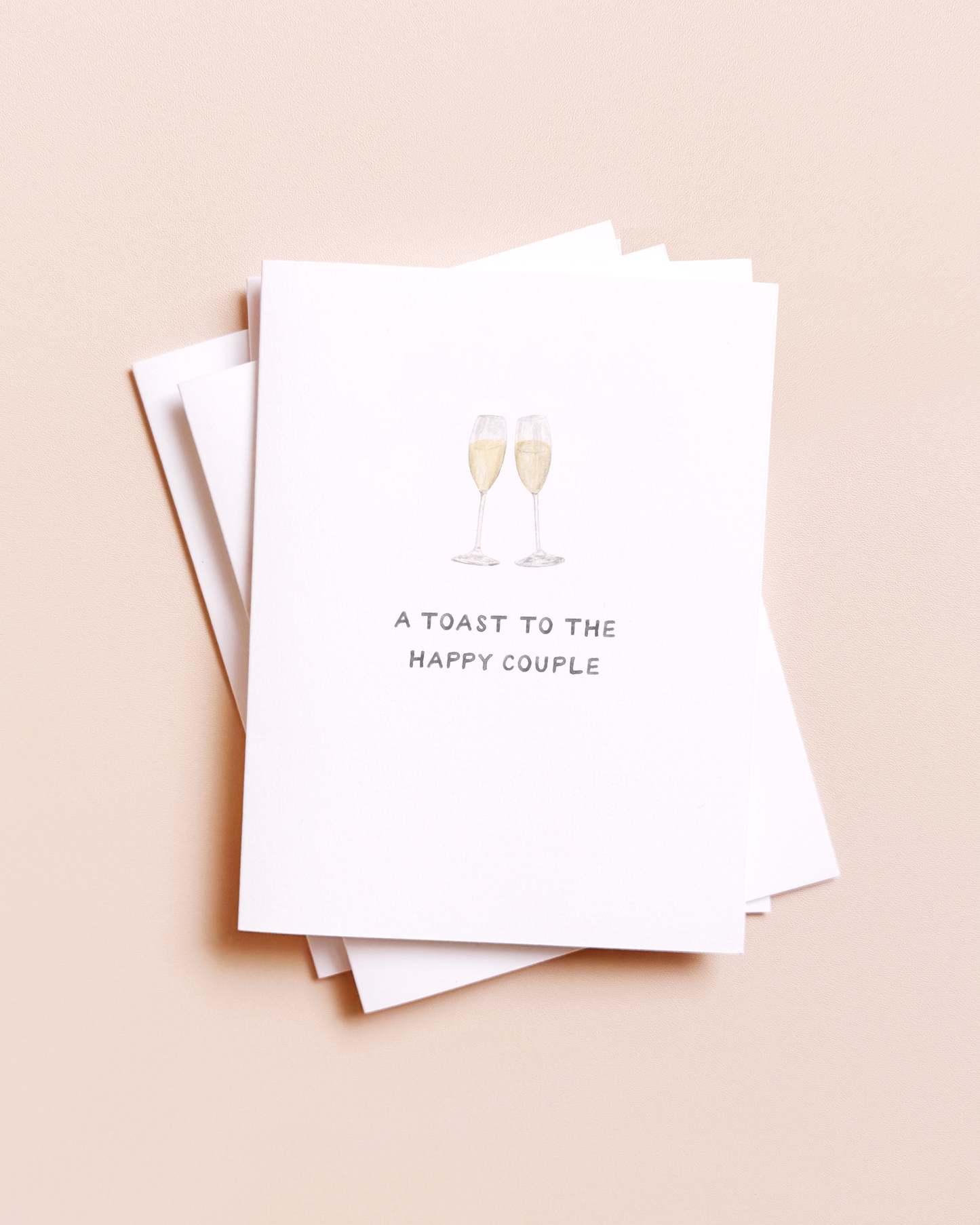 Champagne Toast — Classic Wedding Congrats Card