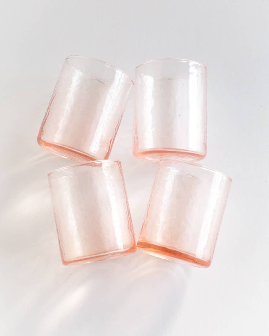 Handblown Hammered Glasses
