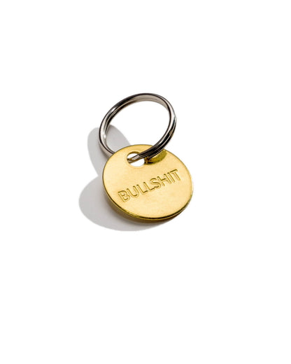 BULLSHIT - Hand Pressed Brass Keychain