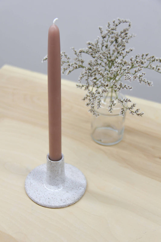 Wide Ceramic Candle Taper Holder