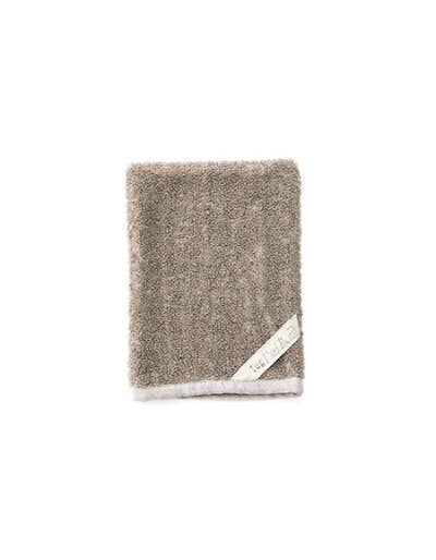 Linen Pile Bath Mitten Natural