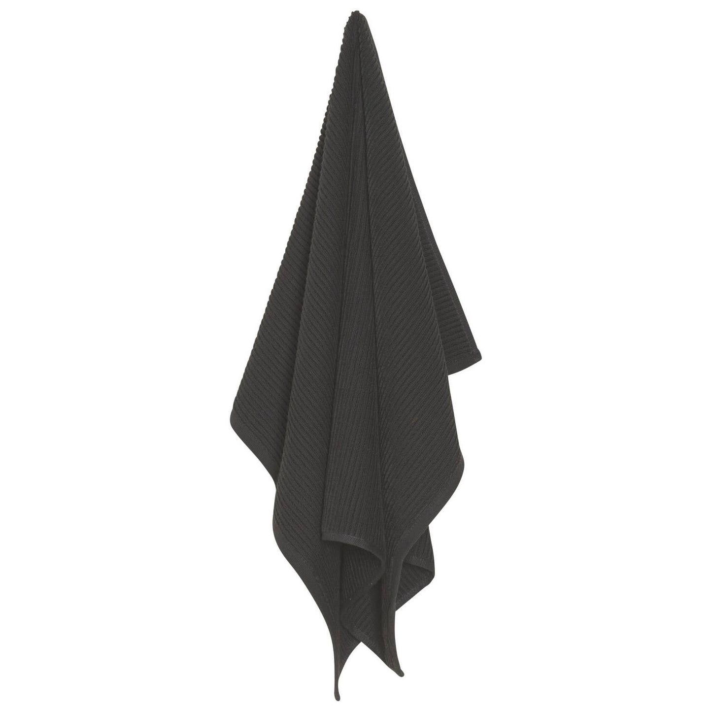 Ripple Black Turkish Cotton Dishtowel