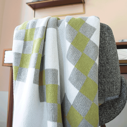 Baile Geometric Throw Blanket - Checkered, Irish-Inspired
