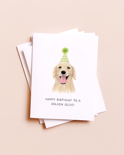 Golden Retriever Golden Oldie — Dog Lovers Birthday Card