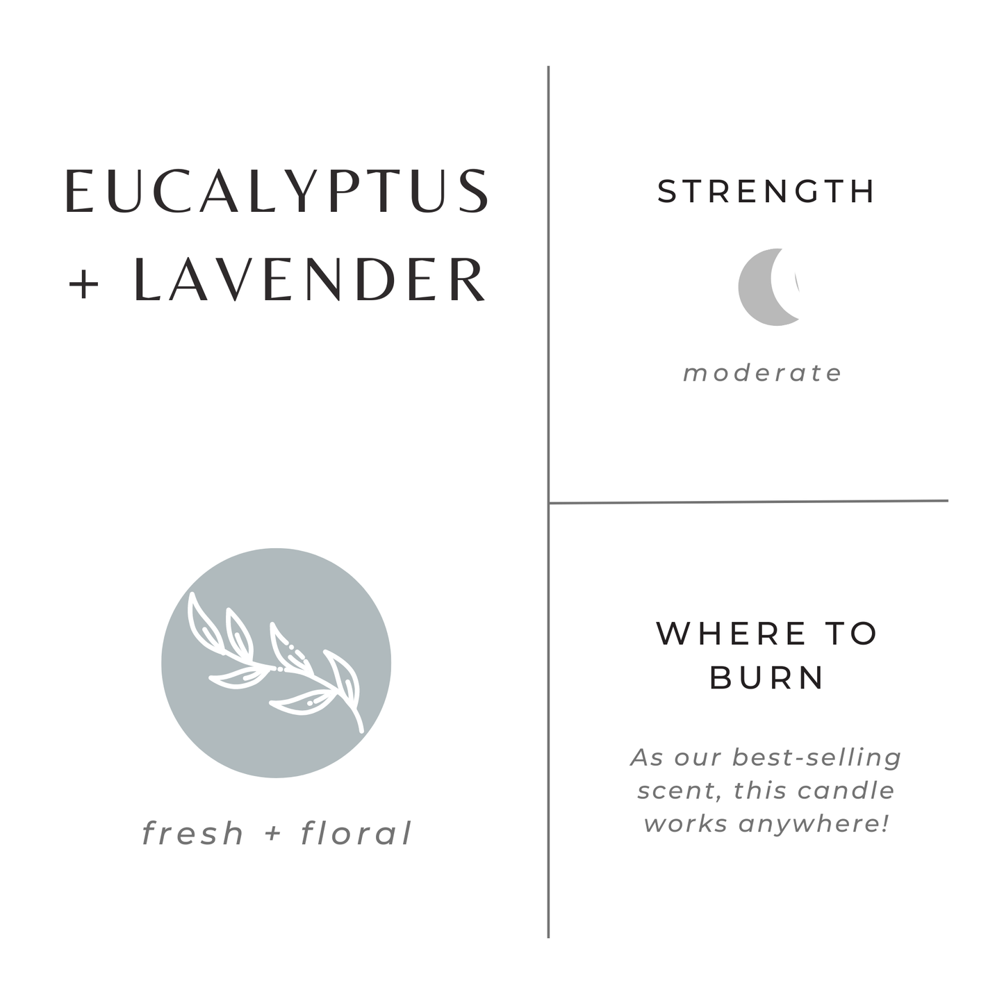 Eucalyptus + Lavender Frosted Soy Candle