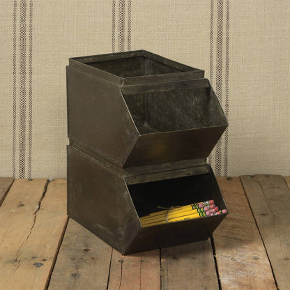 Metal Stacking Bin - Lrg