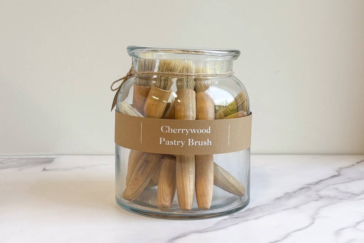 French Pastry Brush, Cherrywood