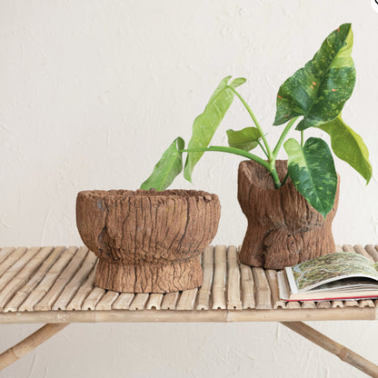 Found Carved Wood Mortar Bowl (Each One Will Vary)