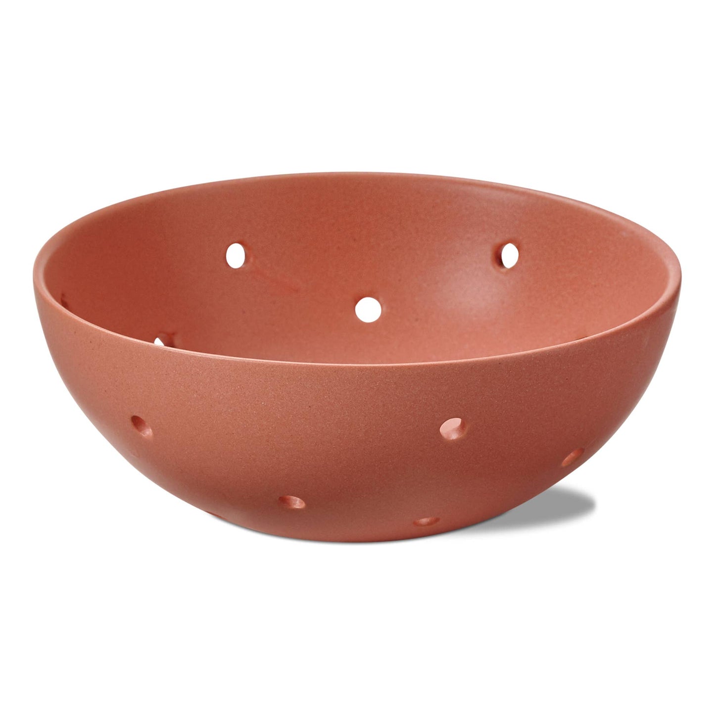 Matte Berry Strainer Coral Porcelain Summer