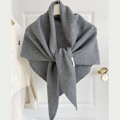 Aussie Wool 100% Large Knit Triangle Shawl