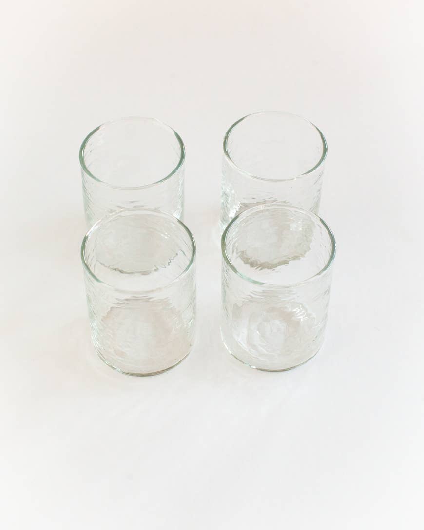 Handblown Hammered Glasses
