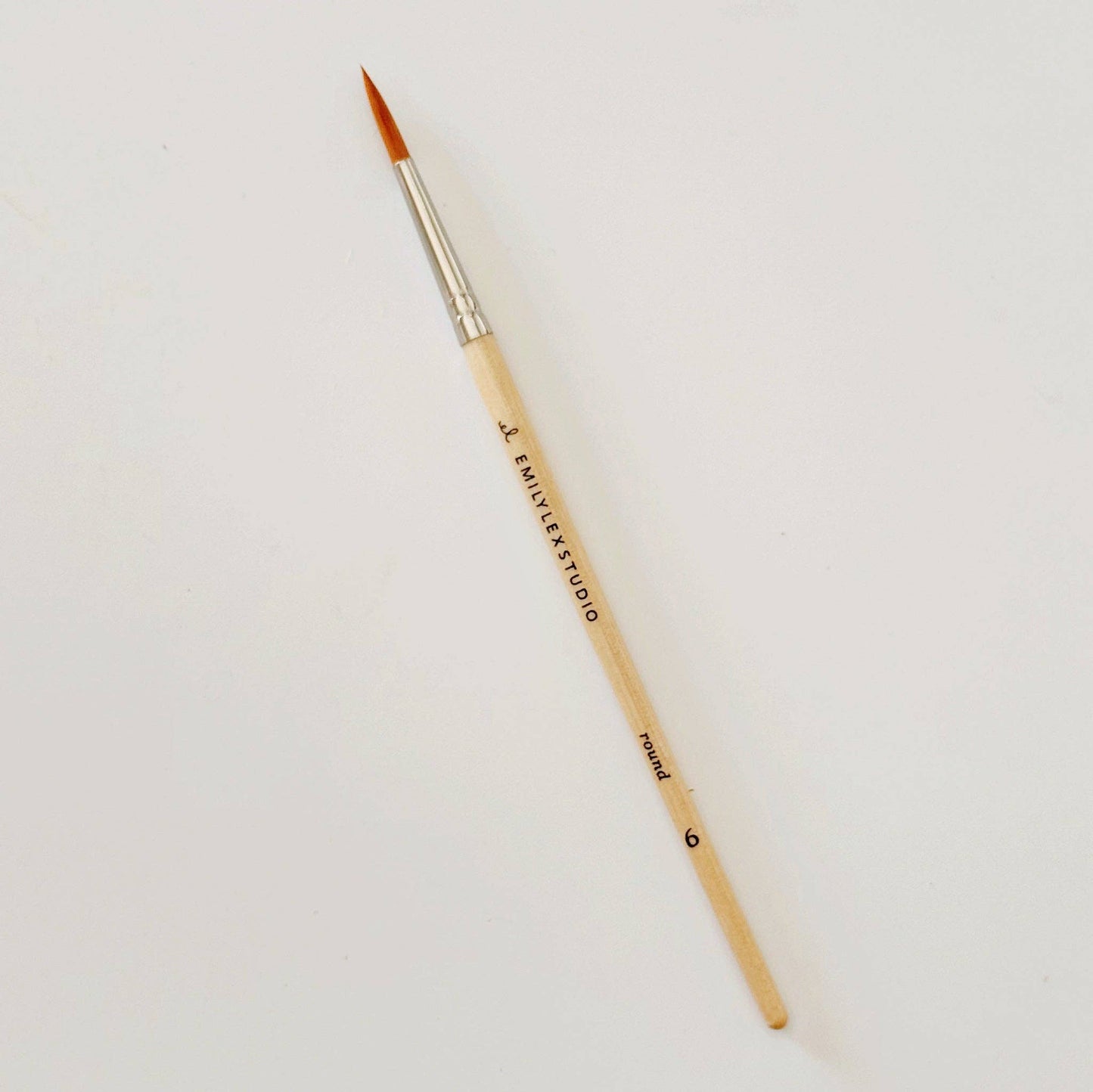 Watercolor paintbrush set of five wood brushes