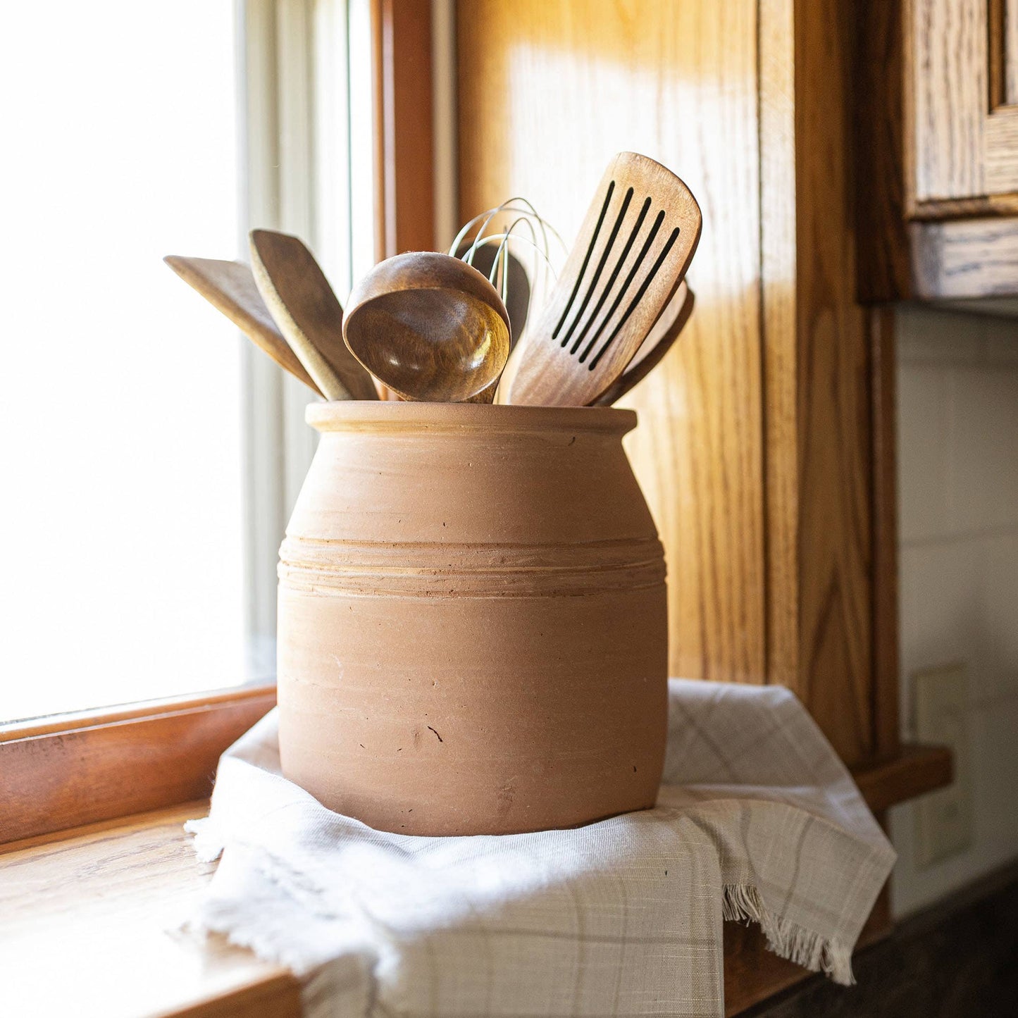 Ezekiel Utensil Storage Crock Terracotta