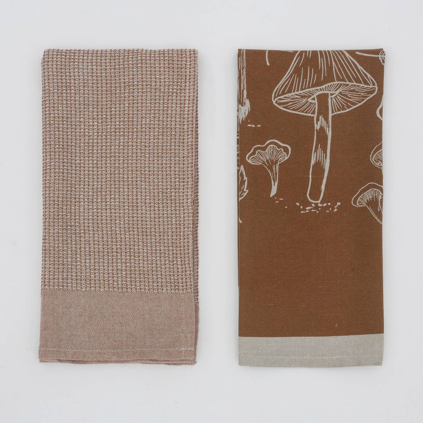 Tea Towel - Mushroom Waffle - Brown