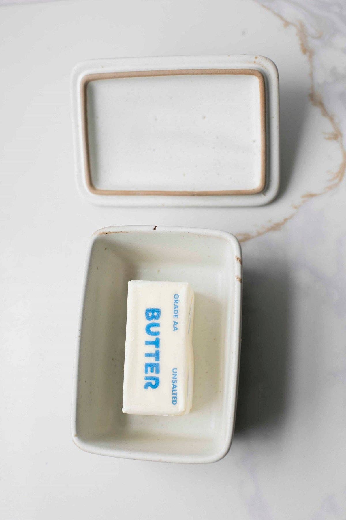 Speckled Butter Dish with Lid