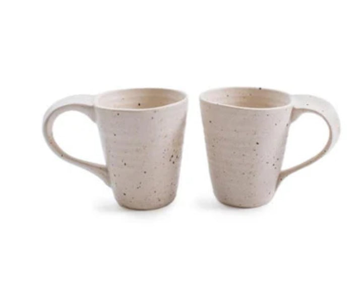 Ribbed Ceramic Speckled Coffee Mug - Right Handed