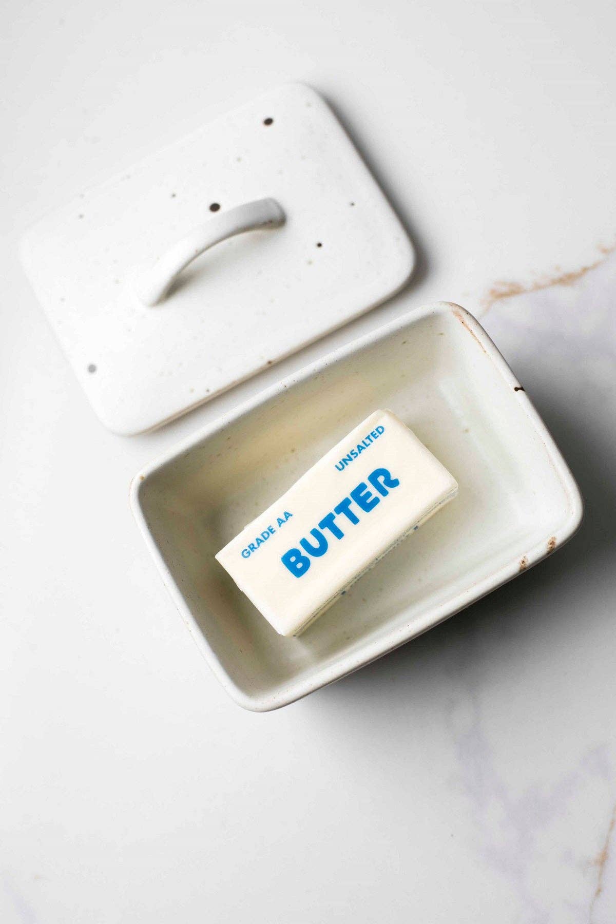 Speckled Butter Dish with Lid