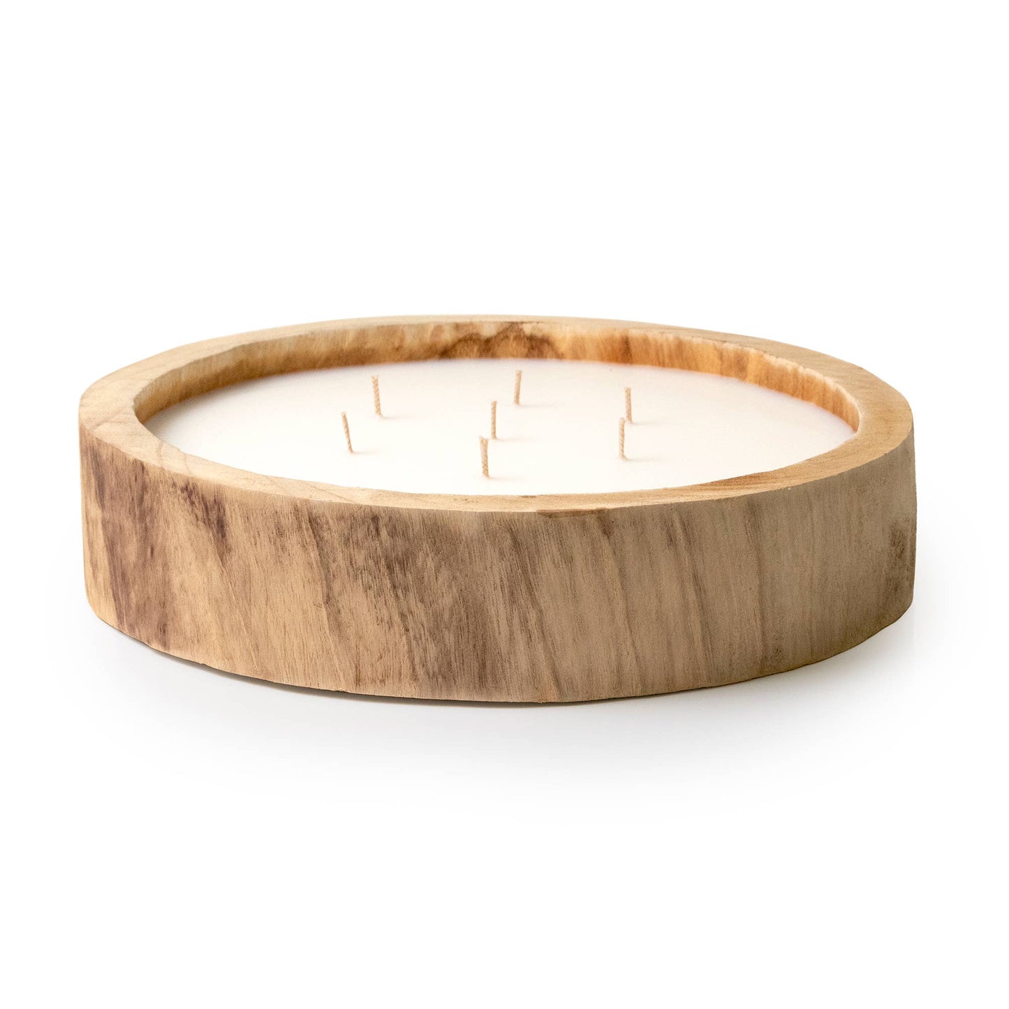 13.5" Paulownia Circular Wood Candle
