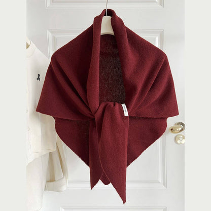Aussie Wool 100% Large Knit Triangle Shawl