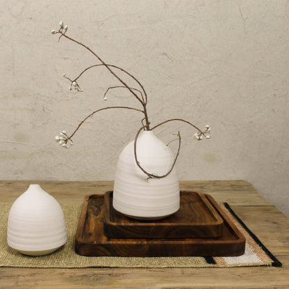 Bisque White Vase - L
