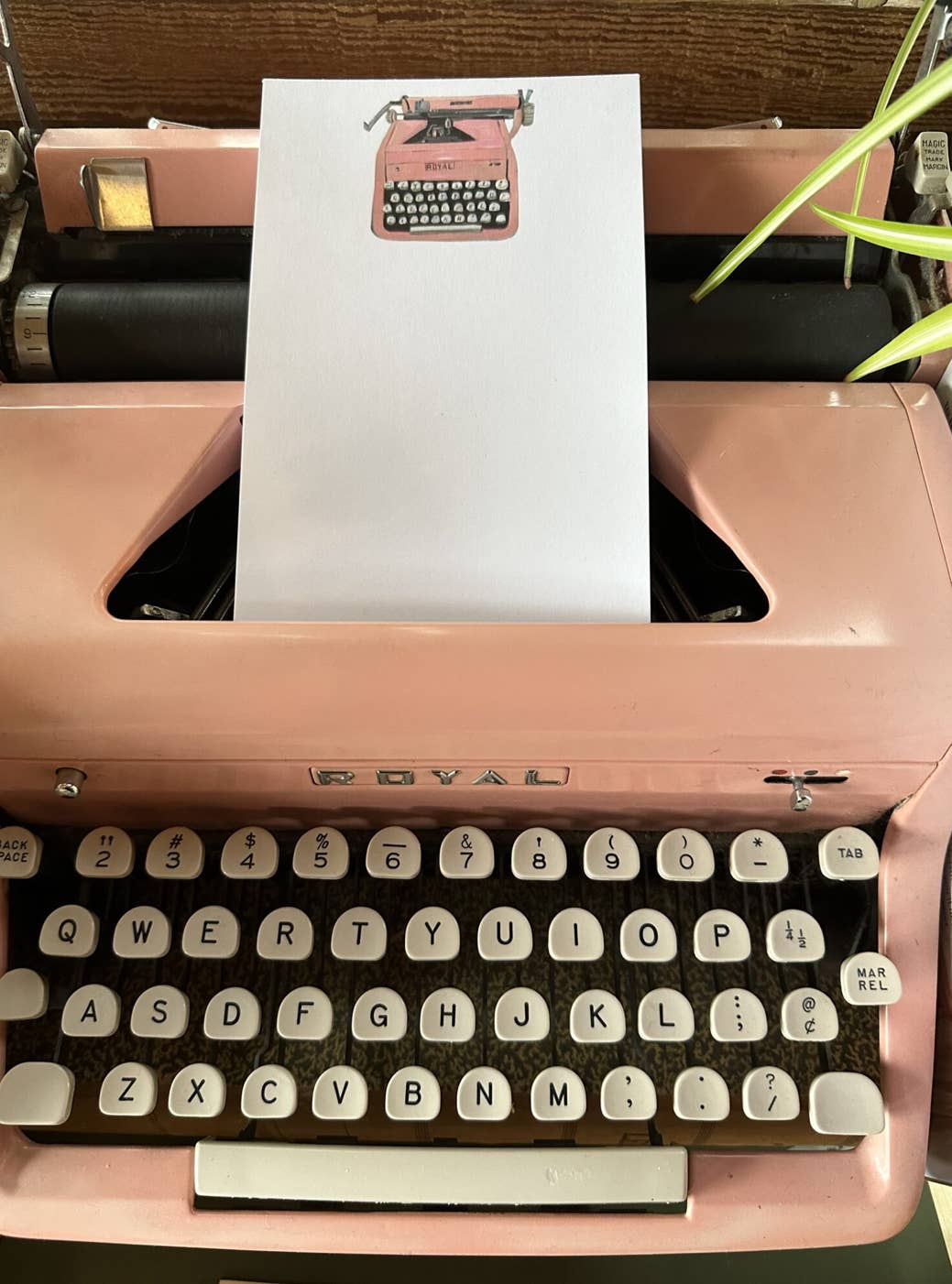 Pink Typewriter Le Petit Notepad