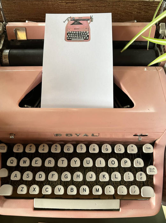 Pink Typewriter Le Petit Notepad