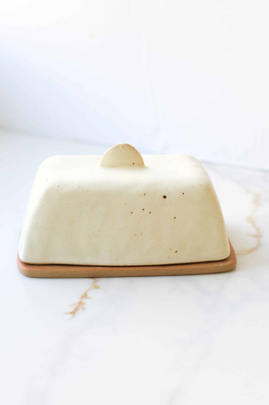 Speckled Butter Dish with Lid